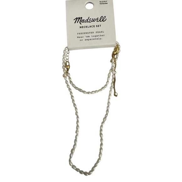 Madewell Pearl Necklace Set New - Picture 1 of 3